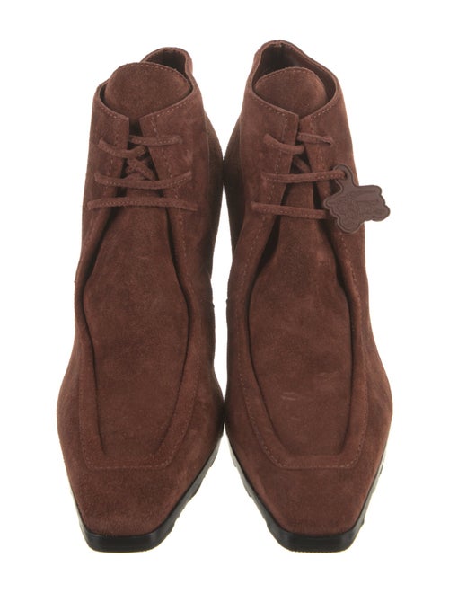 Burberry Suede Lace-Up Boots