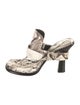 Burberry Embossed Leather Animal Print Slides