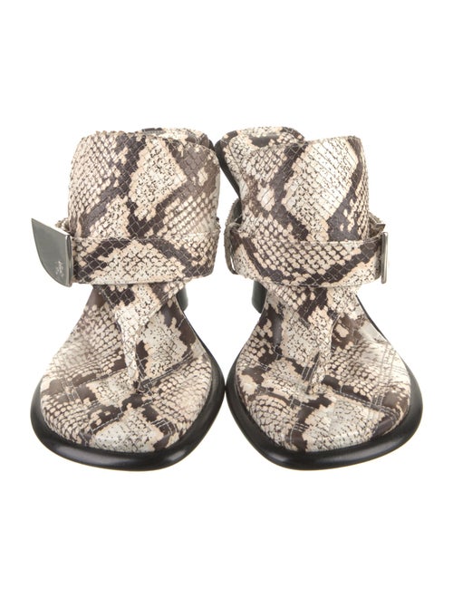 Burberry Embossed Leather Animal Print Slides