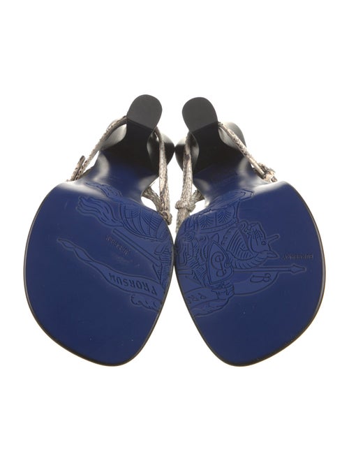 Burberry Embossed Leather Animal Print Slides