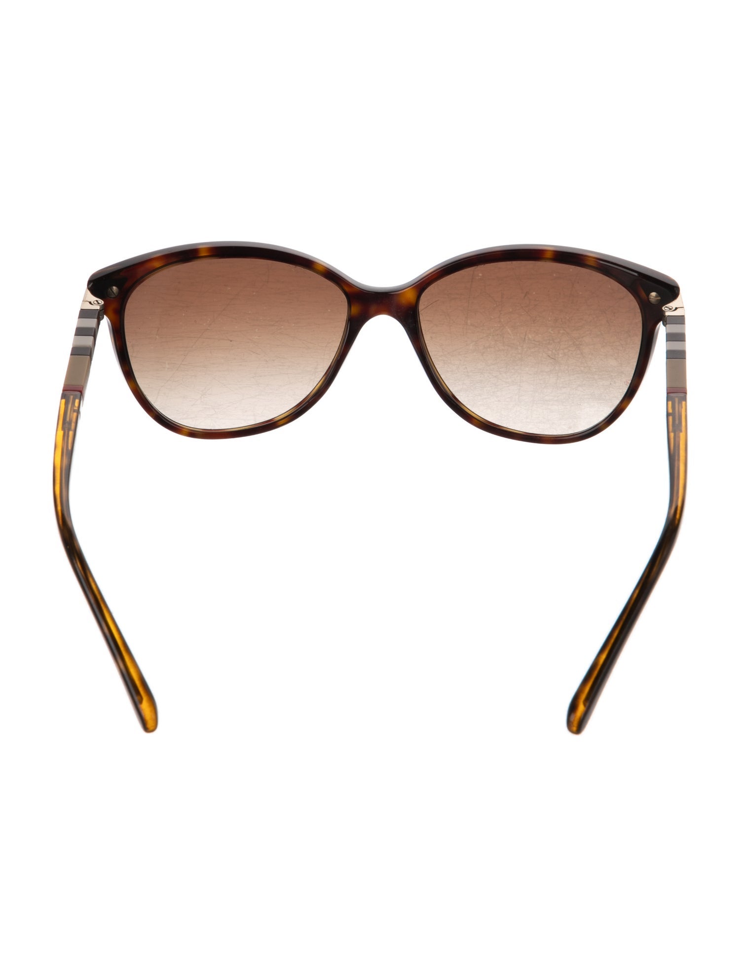 Burberry Nova Check Pattern Cat-Eye Sunglasses