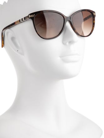 Burberry Nova Check Pattern Cat-Eye Sunglasses