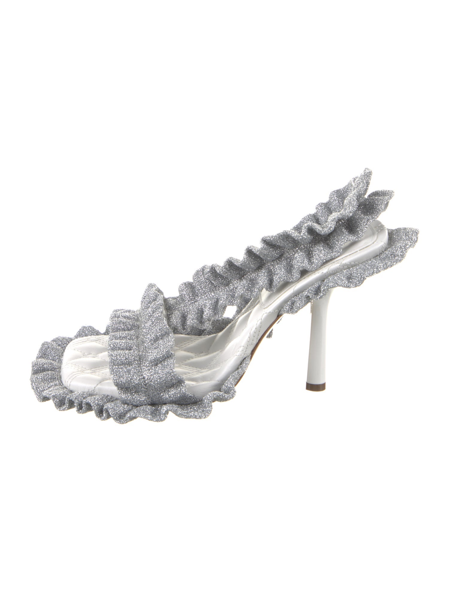 Burberry Glitter Accents Slingback Sandals