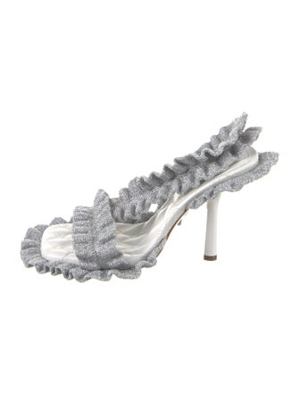 Burberry Glitter Accents Slingback Sandals