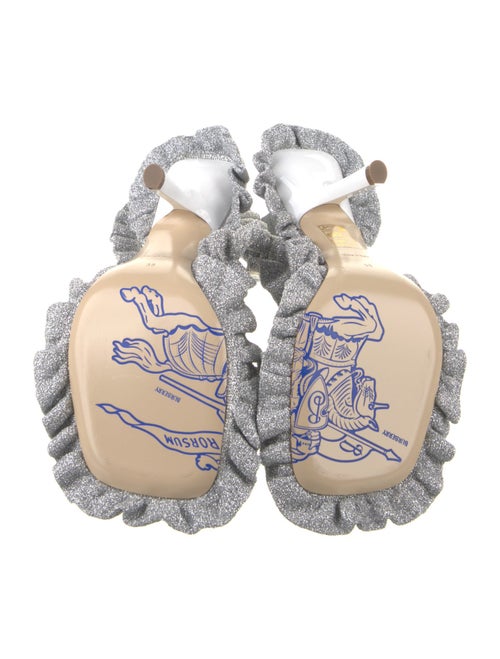 Burberry Glitter Accents Slingback Sandals