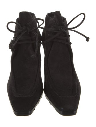Burberry Suede Lace-Up Boots