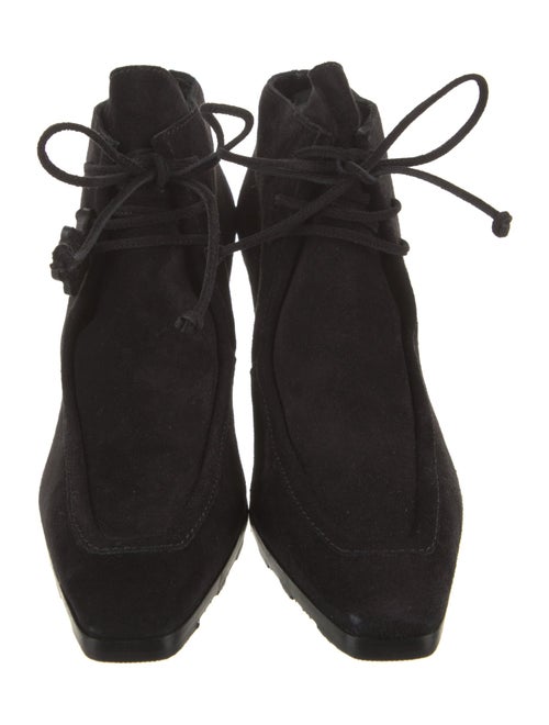 Burberry Suede Lace-Up Boots