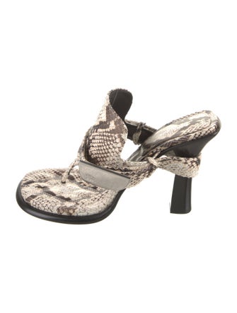 Burberry Snakeskin Animal Print Slides