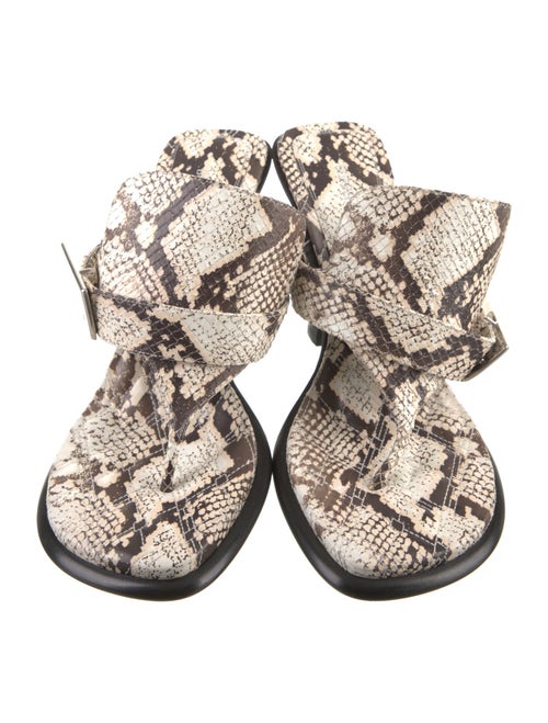 Burberry Snakeskin Animal Print Slides