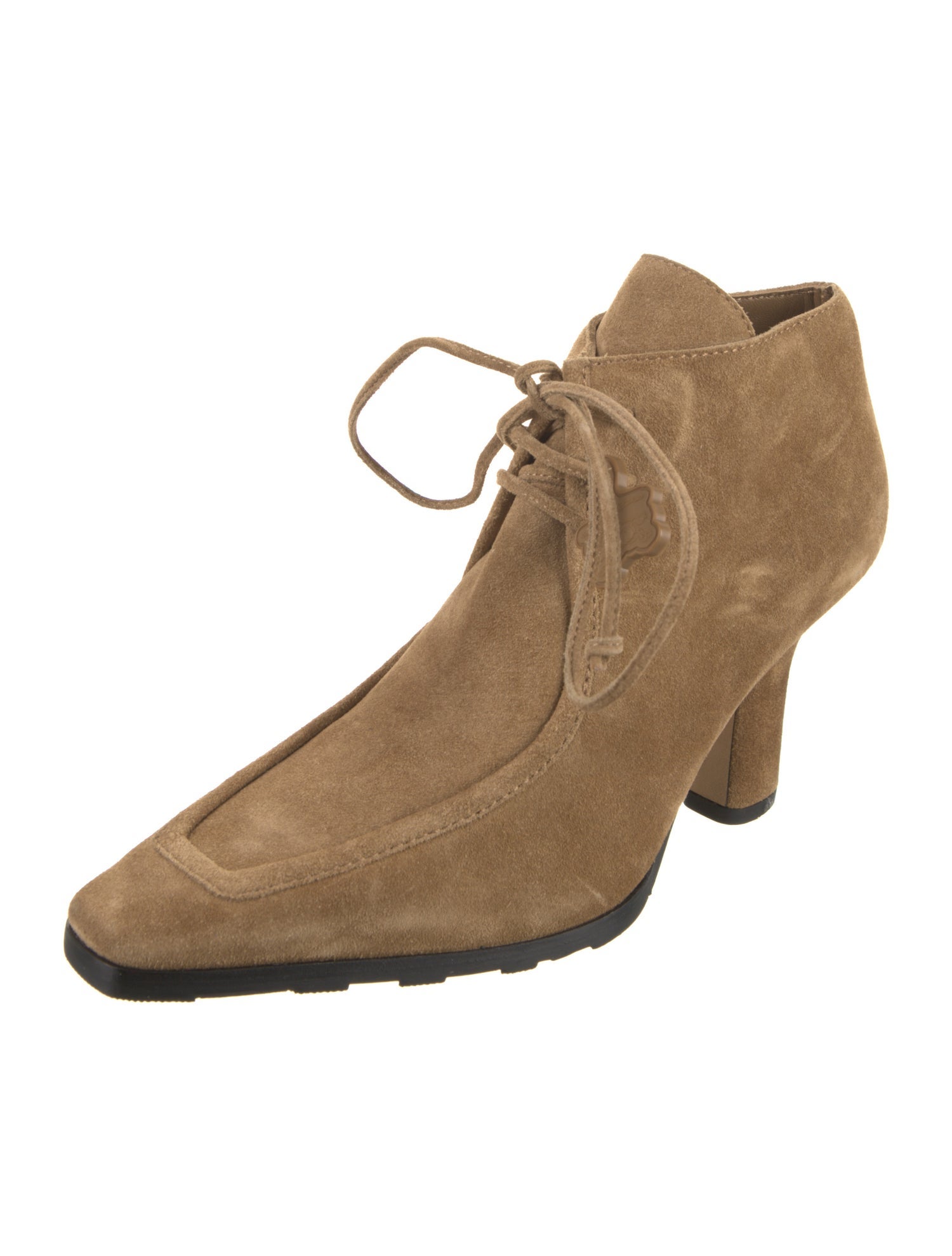 Burberry Suede Lace-Up Boots