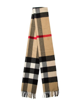 Burberry Cashmere House Check Pattern Scarf