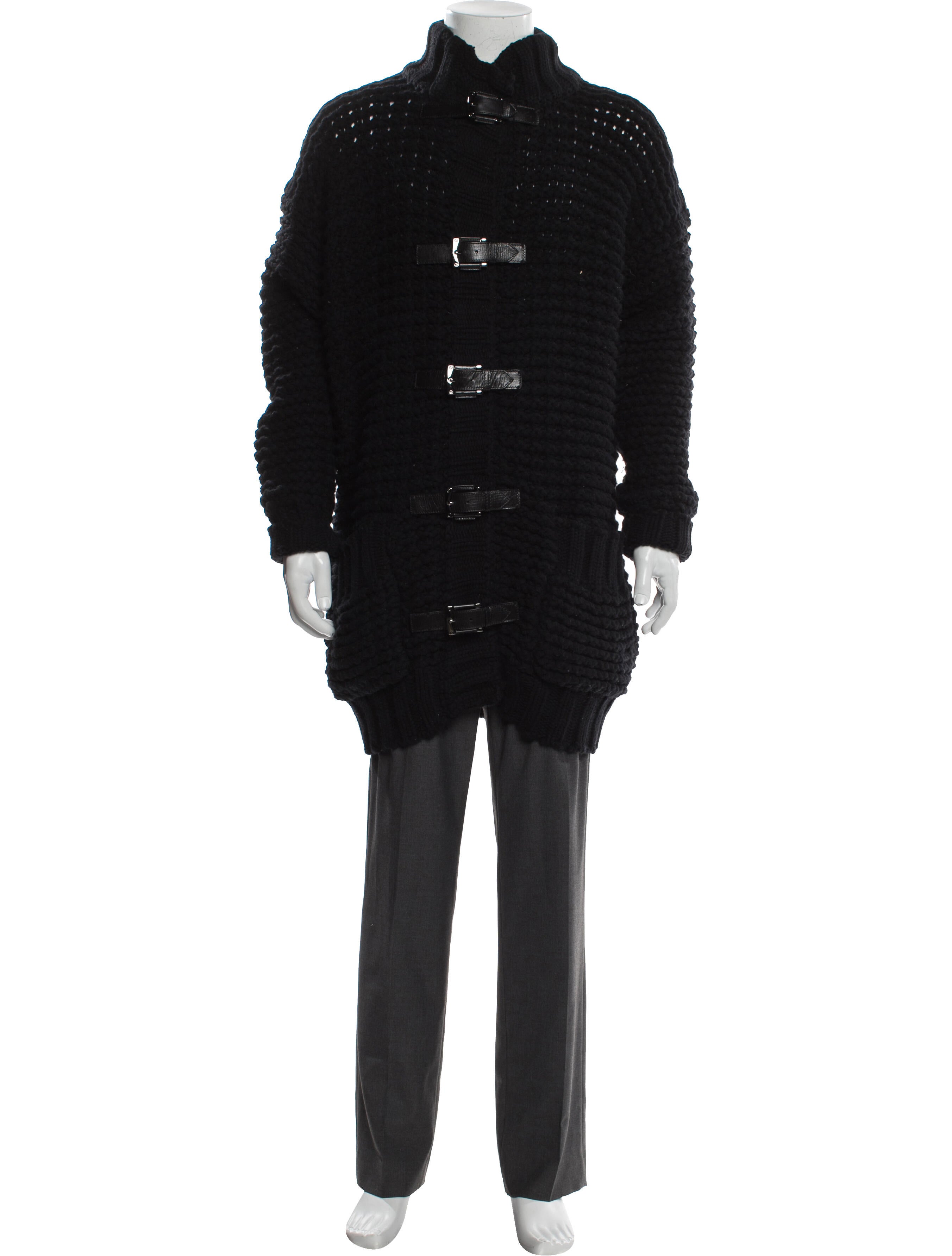 Burberry Virgin Wool Graphic Print Cardigan