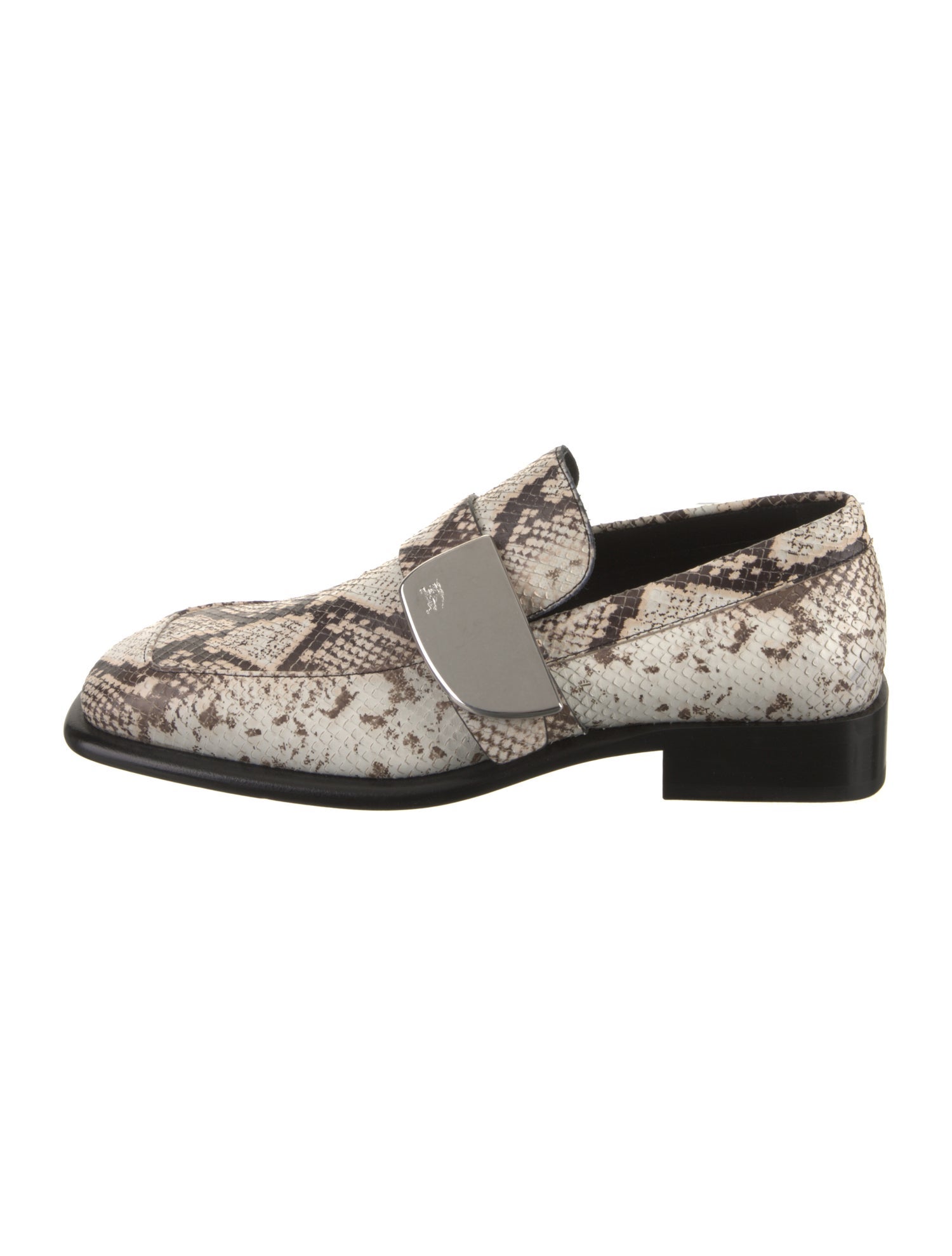 Burberry Snakeskin Animal Print Loafers
