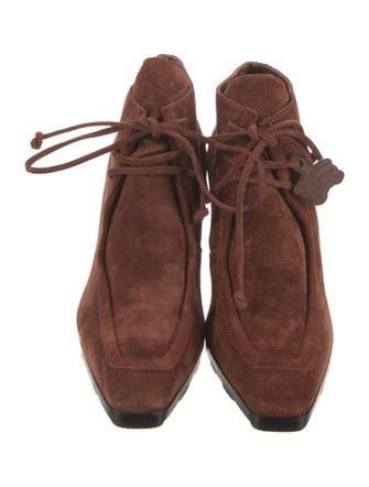 Burberry Suede Lace-Up Boots