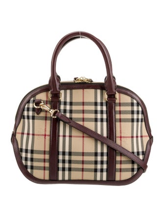 Burberry Canvas Top Handle Bag