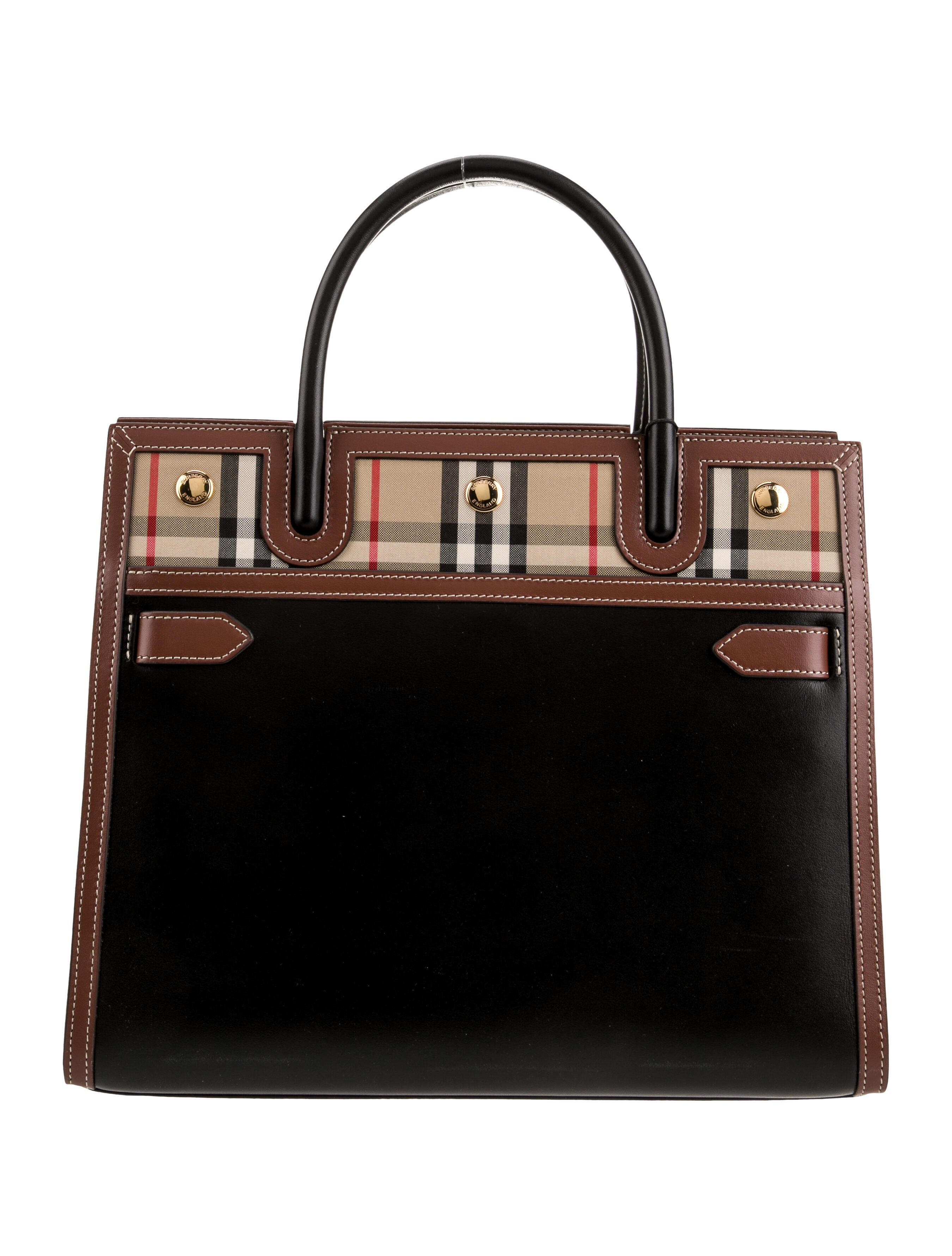 Burberry Leather Top Handle Bag