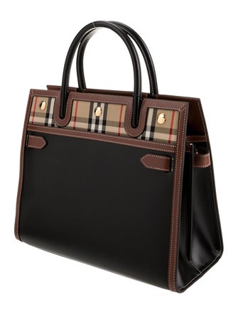 Burberry Leather Top Handle Bag