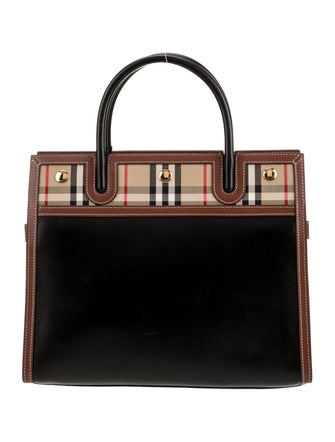 Burberry Leather Top Handle Bag