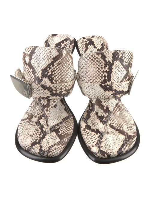 Burberry Snakeskin Animal Print Slides