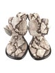 Burberry Snakeskin Animal Print Slides
