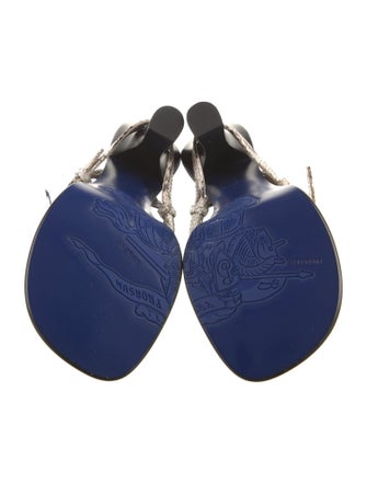 Burberry Snakeskin Animal Print Slides