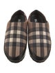 Burberry Nylon Plaid Print Slippers