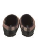 Burberry Nylon Plaid Print Slippers