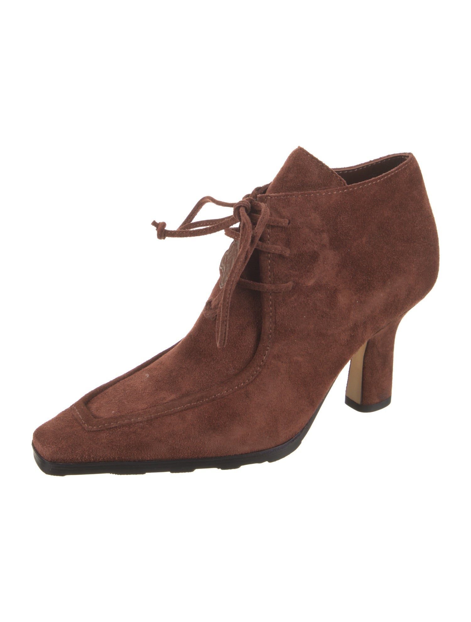 Burberry Suede Lace-Up Boots