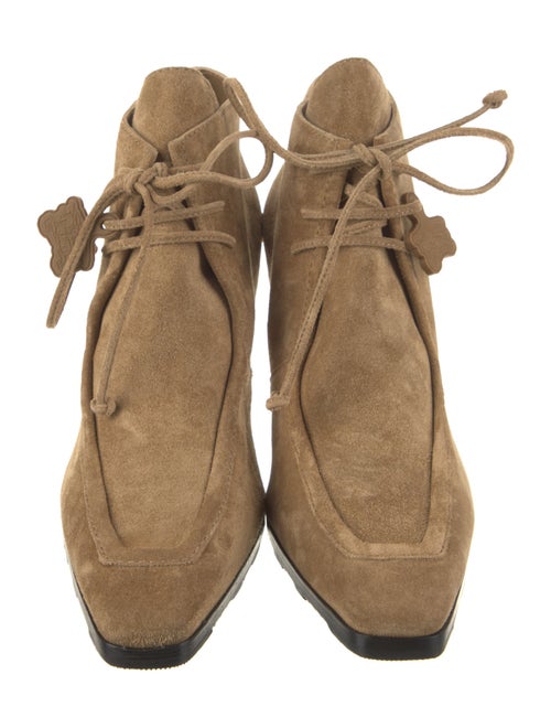 Burberry Suede Lace-Up Boots