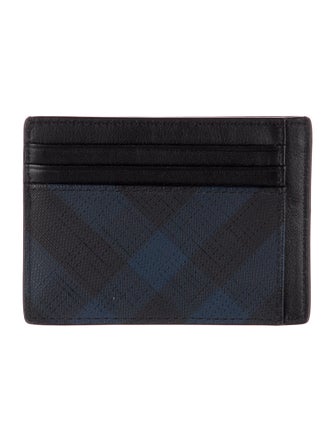 Burberry Smoked Check Pattern Card Holder