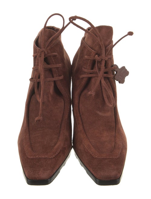 Burberry Suede Lace-Up Boots