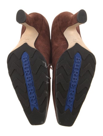 Burberry Suede Lace-Up Boots