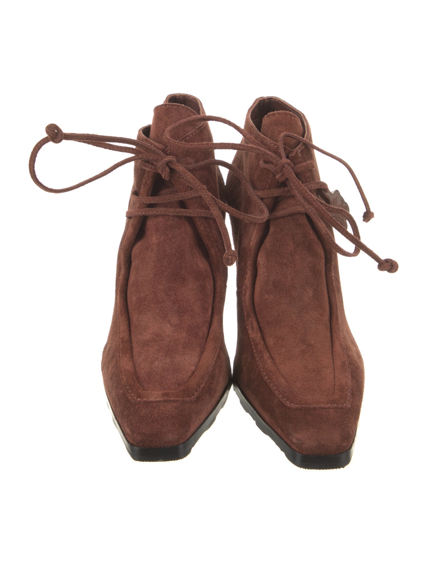 Burberry Suede Lace-Up Boots