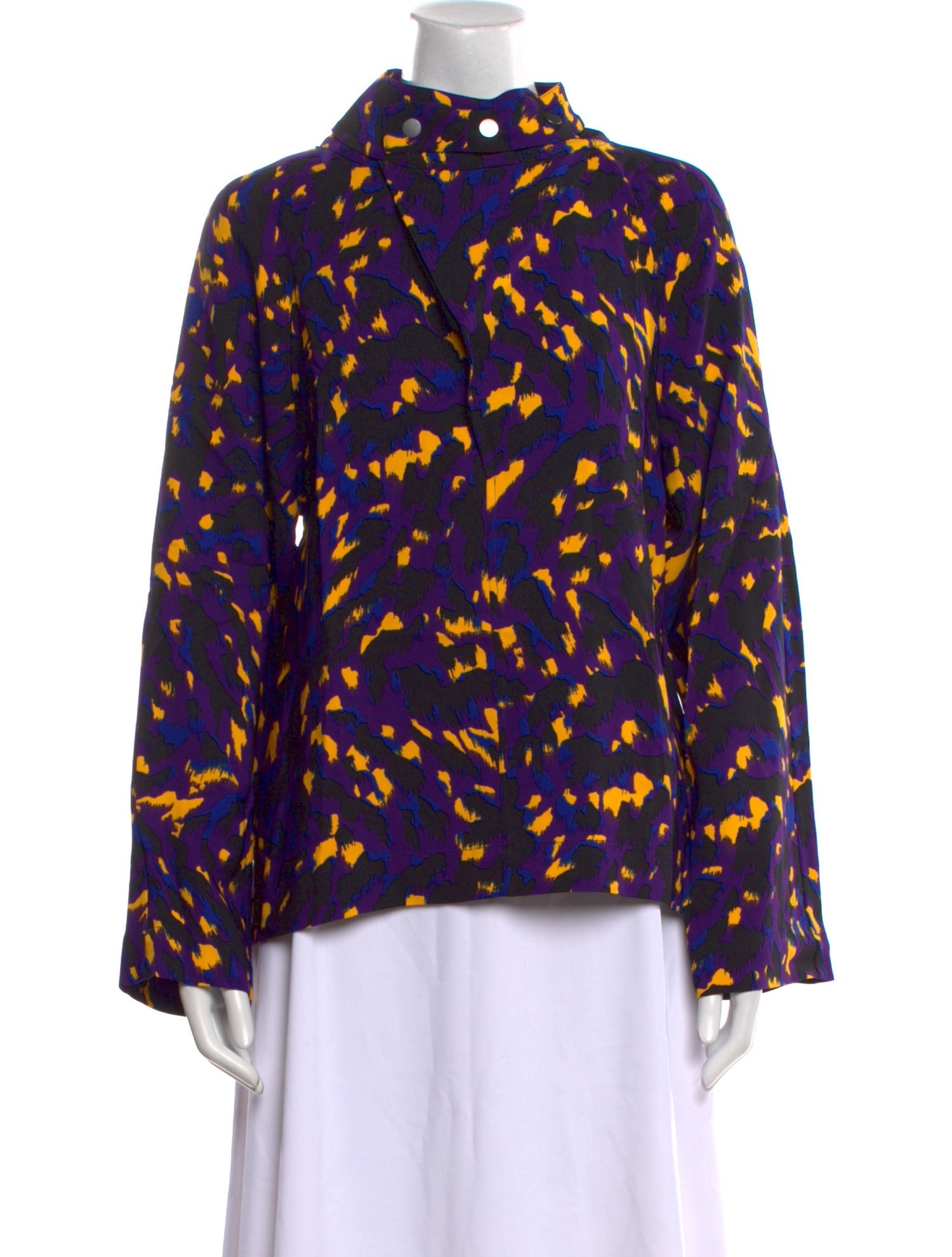 Burberry Printed Mock Neck Blouse w/ Tags