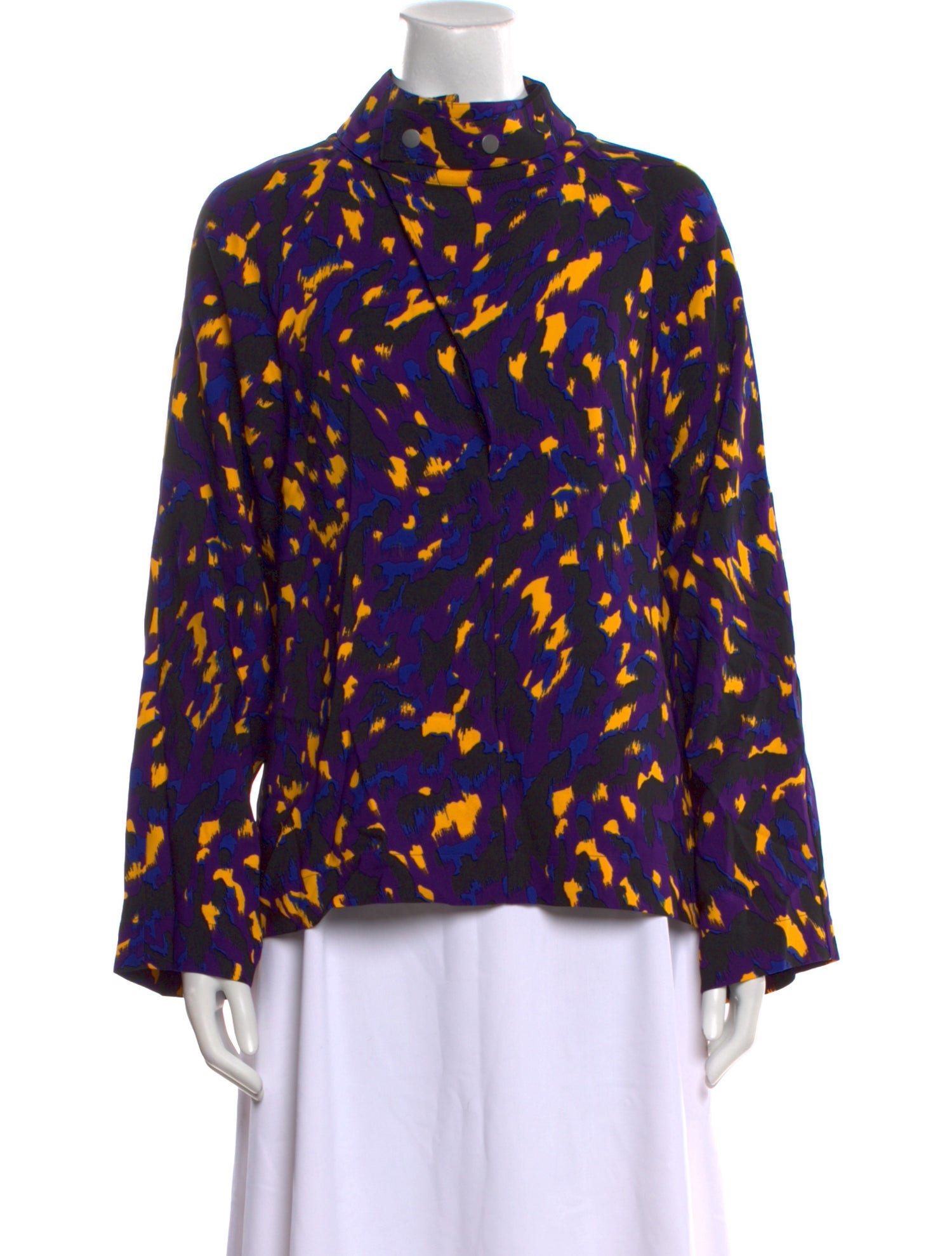 Burberry Printed Mock Neck Blouse w/ Tags