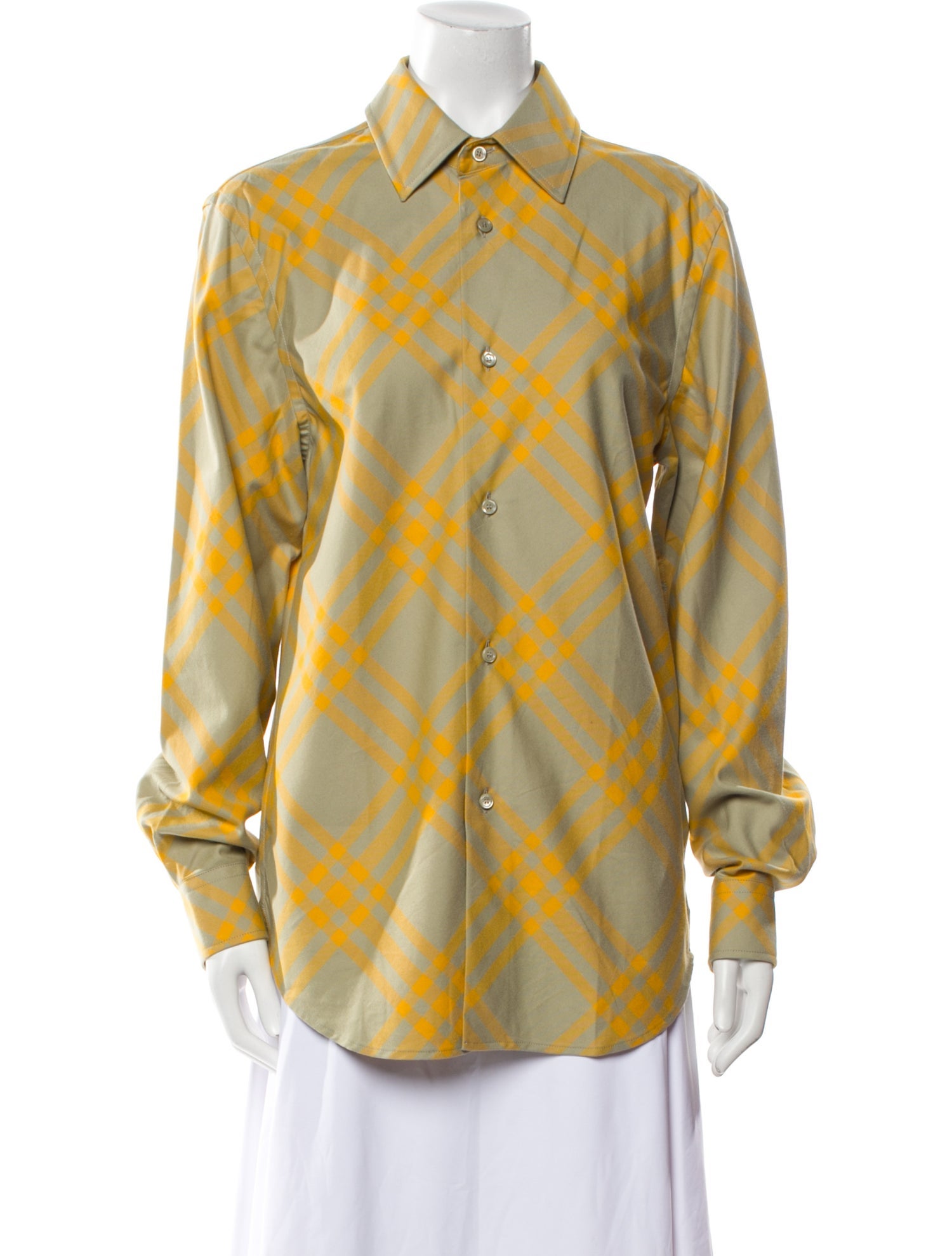 Burberry Plaid Print Long Sleeve Shirt w/ Tags