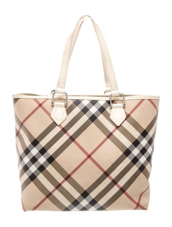 Burberry Super Nova Check Top Handle Bag