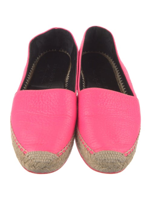 Burberry Leather Whipstitch Trim Espadrilles