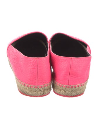 Burberry Leather Whipstitch Trim Espadrilles