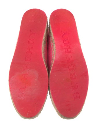 Burberry Leather Whipstitch Trim Espadrilles