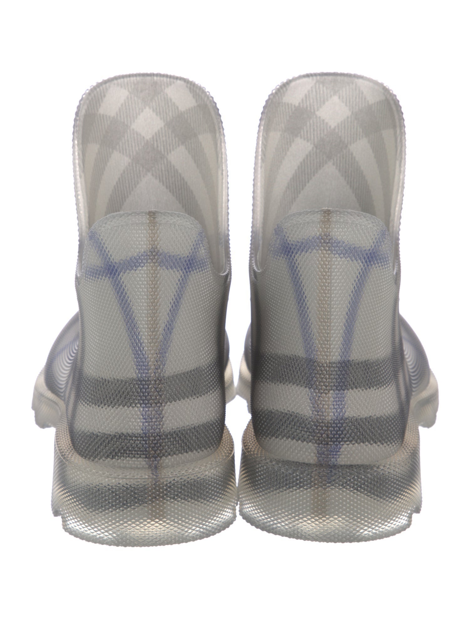 Burberry Nova Check Pattern Rubber Rain Boots w/ Tags