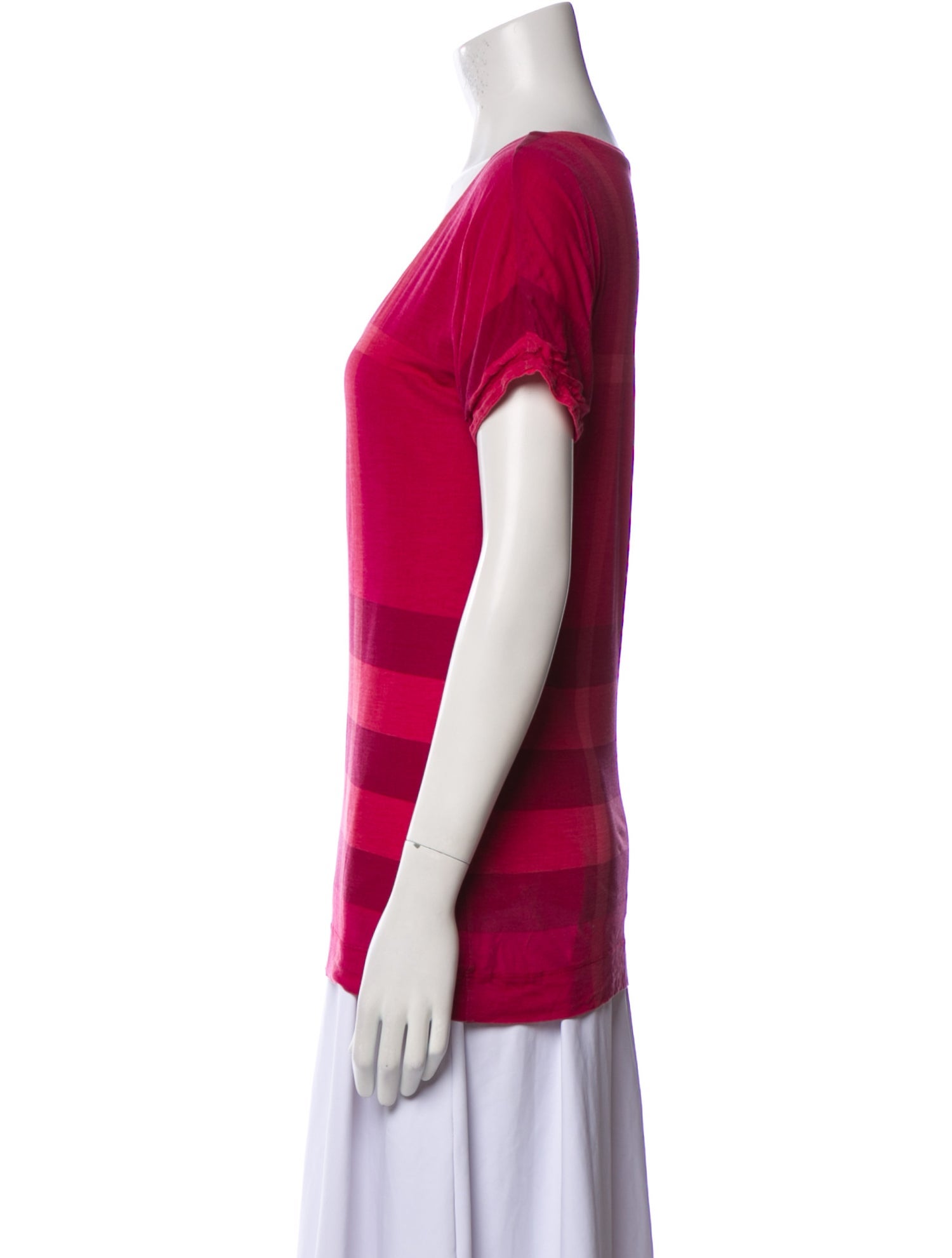 Burberry Brit Striped Scoop Neck T-Shirt