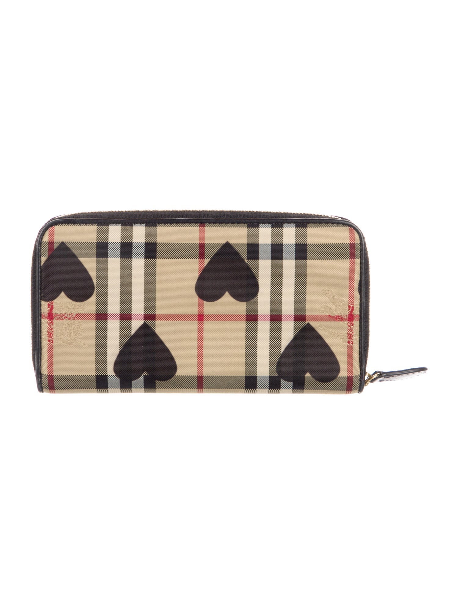Burberry Heart Check Canvas Continental Wallet