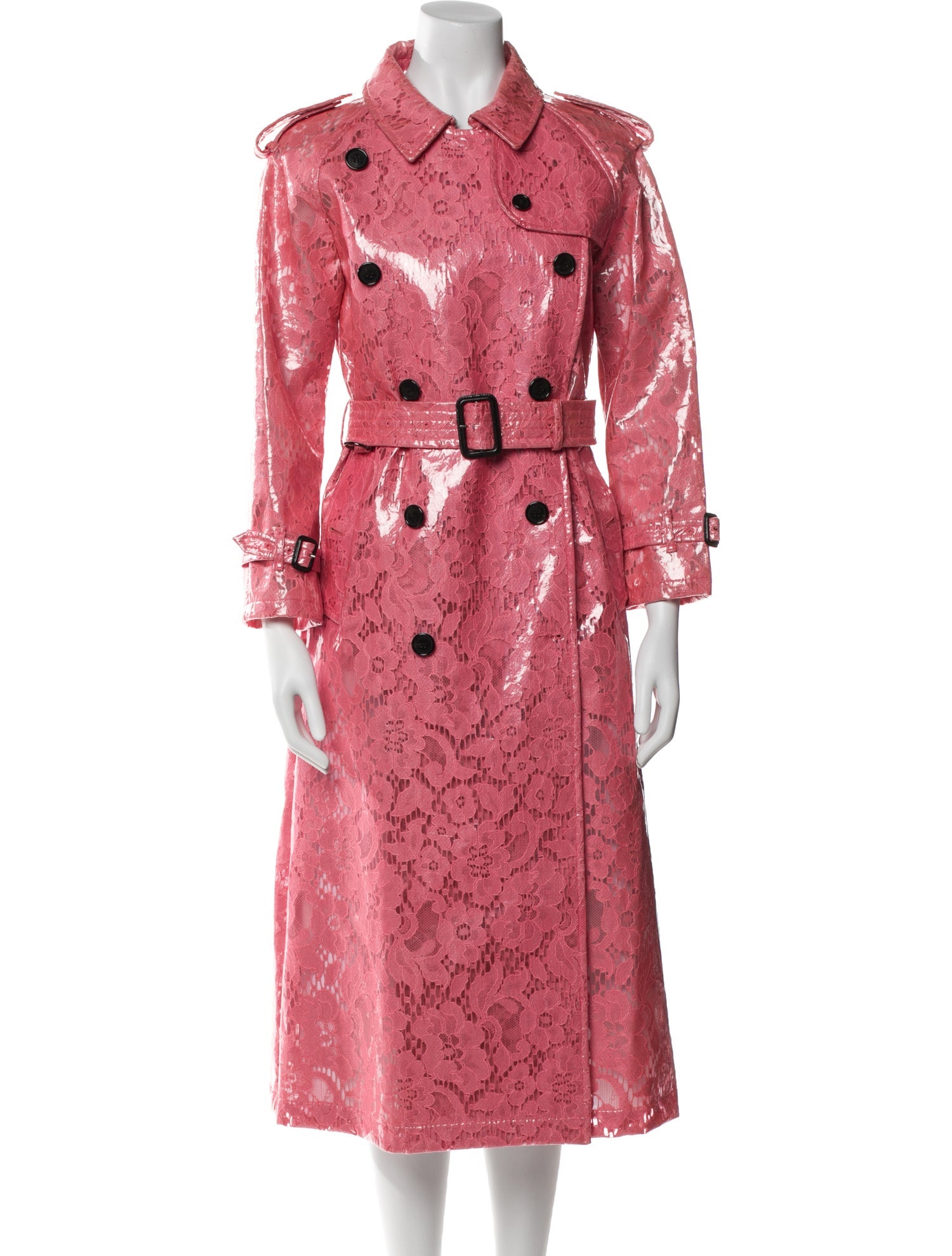 Burberry Lace Pattern Trench Coat