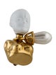 Burberry Pearl & Enamel Doll Chest Head Figurine Brooch