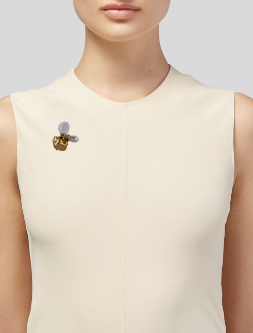 Burberry Pearl & Enamel Doll Chest Head Figurine Brooch