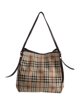 Burberry Haymarket Check Hobo