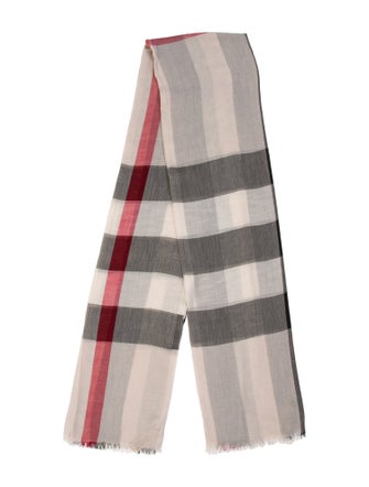 Burberry Cashmere House Check Pattern Scarf