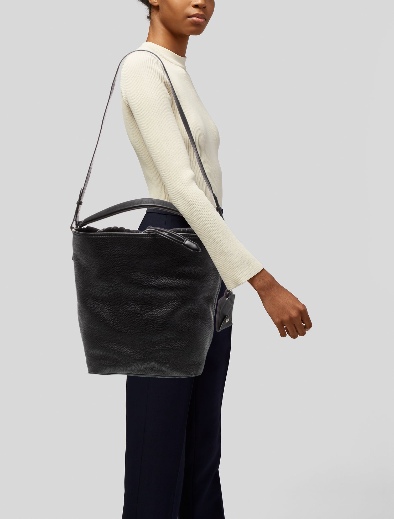 Burberry Leather Bucket Bag