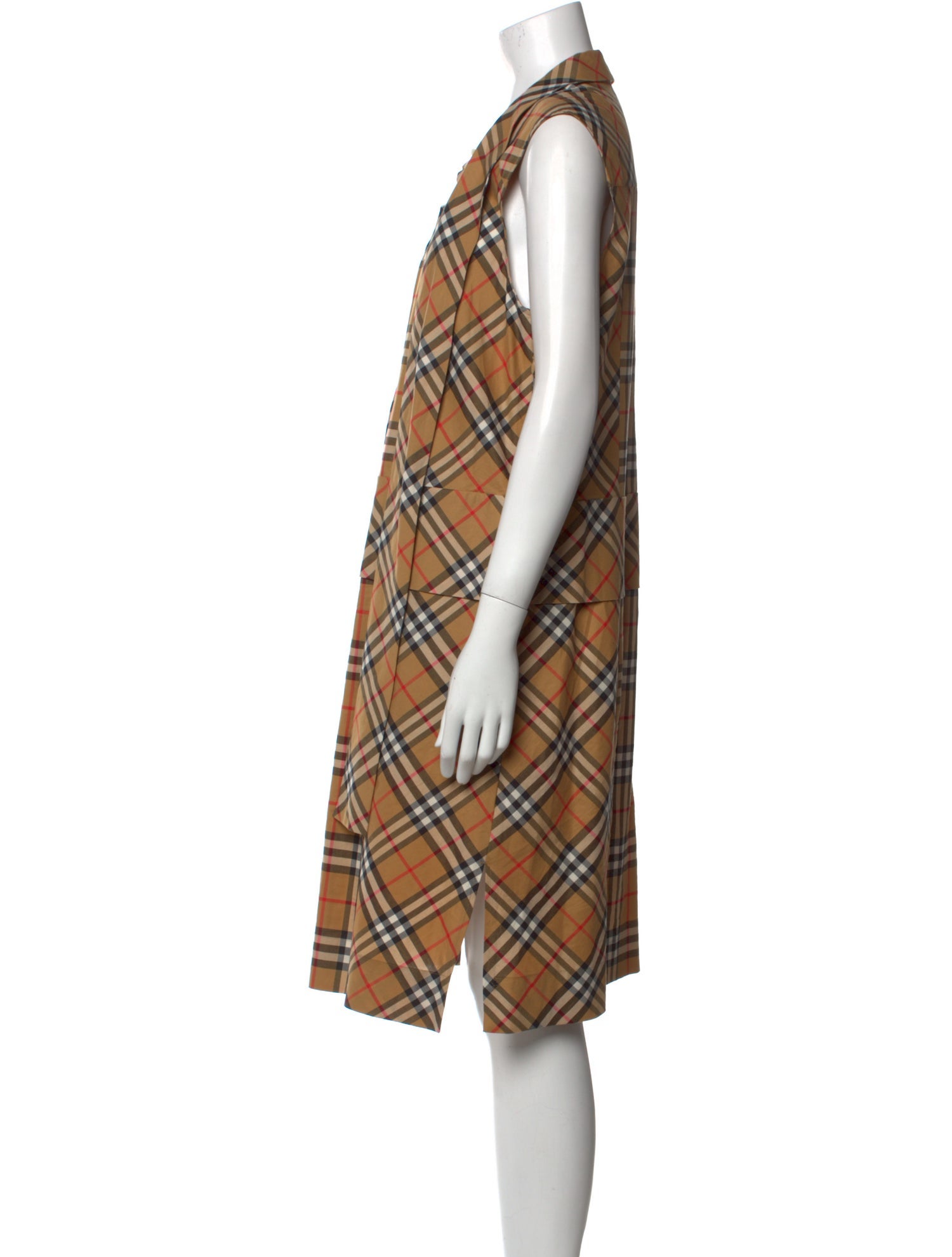 Burberry Plaid Print Knee-Length Dress